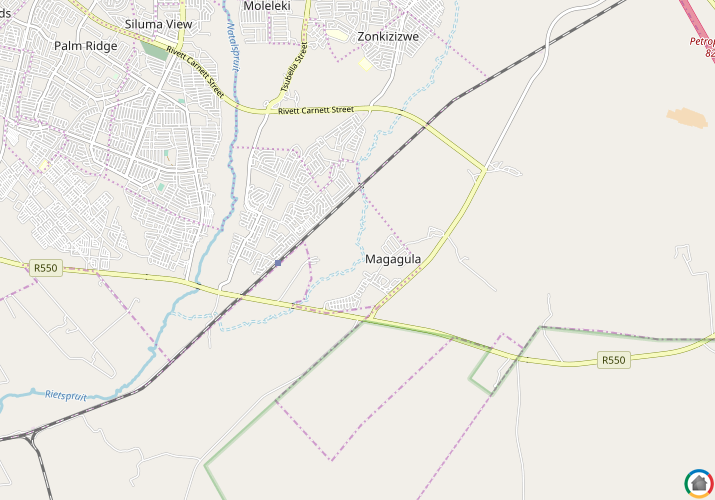 Map location of Magagula Heights
